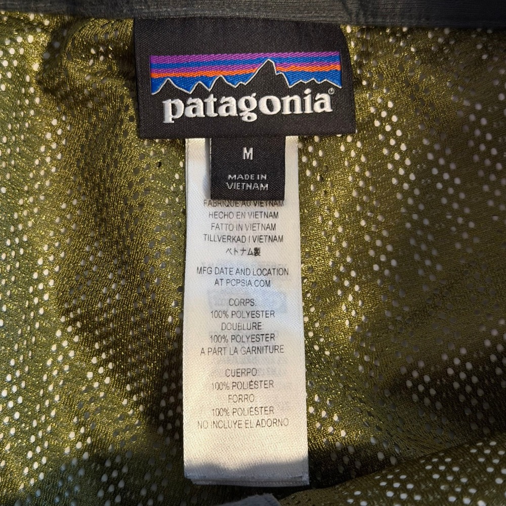 Patagonia Snowshot Ski Pants Mens Medium Olive Green Waterproof RECCO 30689 FA21 - Picture 5 of 12